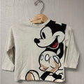 zara x disney cream long-sleeve mickey tee 2-3Y