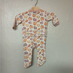milkberry girls' pumpkin footie 0-3M