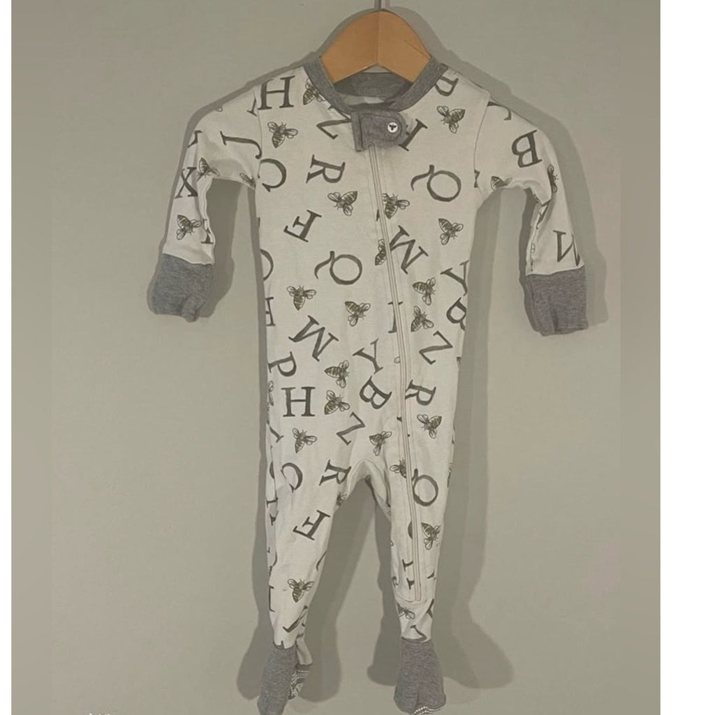 burt's bees baby alphabet footie 0-3M