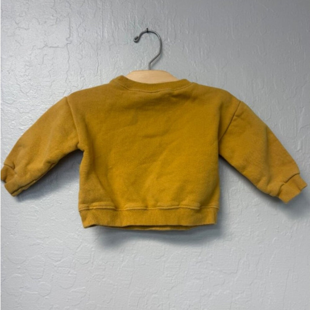 zara gold sweatshirt bird 9-12M