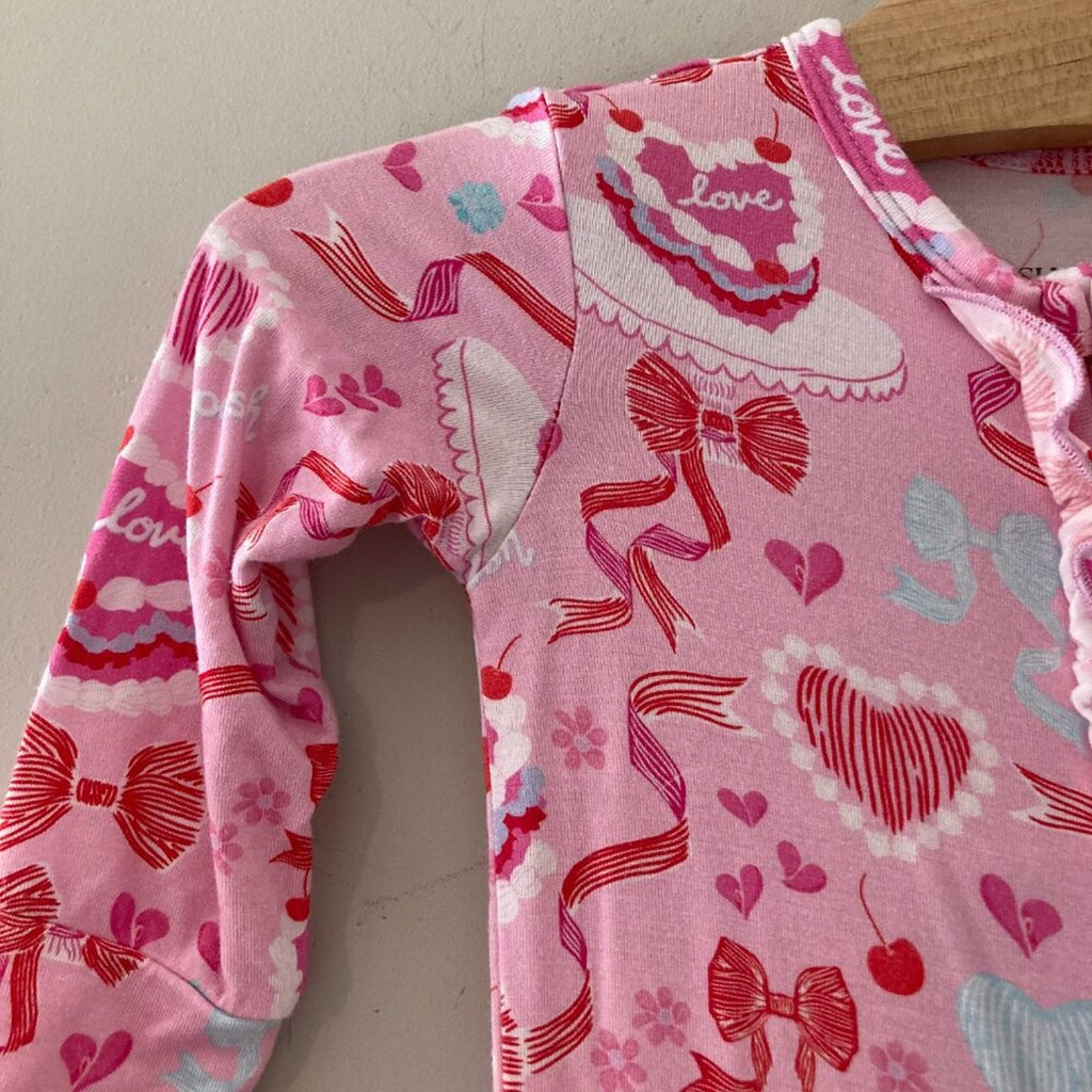 posh peanut pink footie bamboo‎ 6-9M