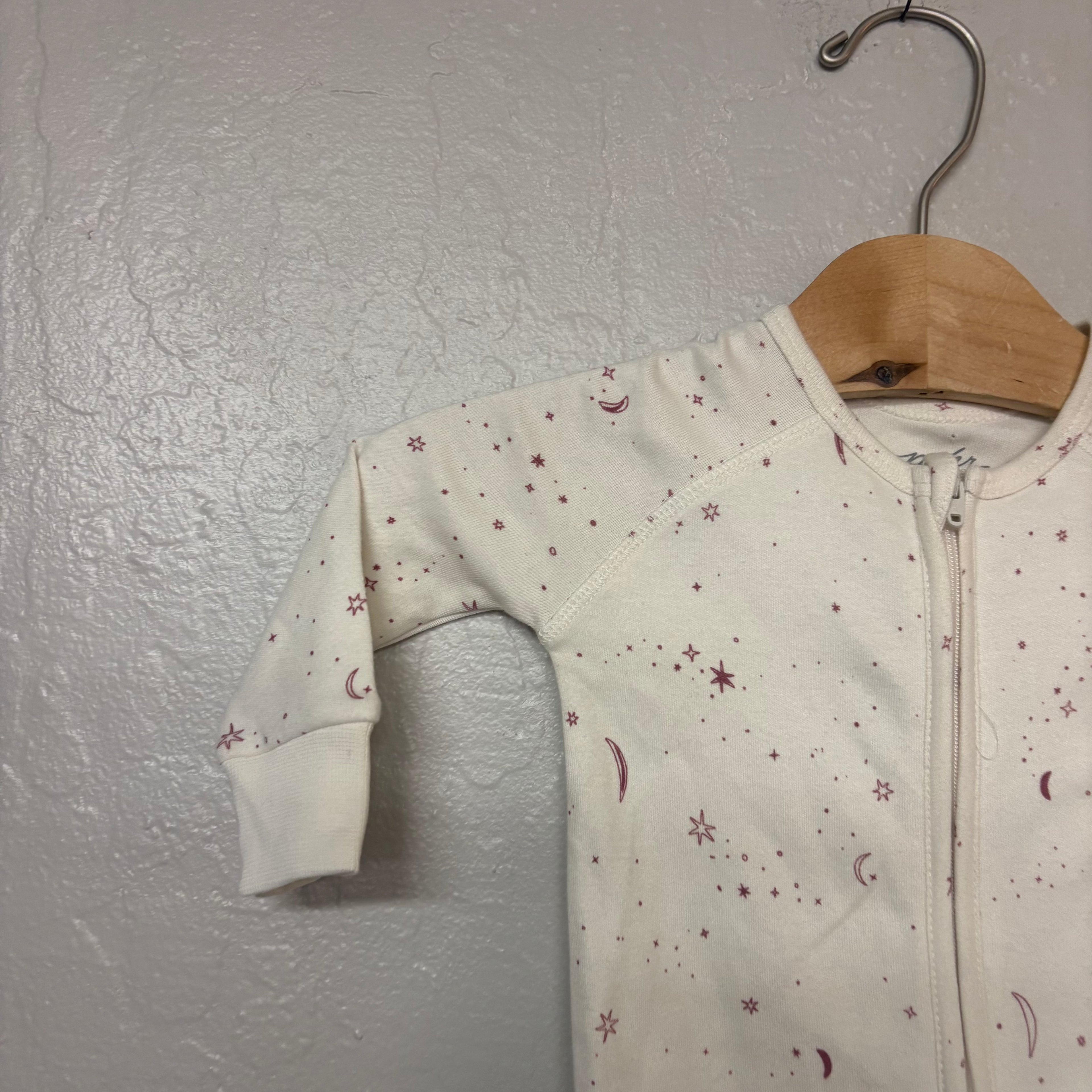 pehr cream footie moon and stars print 3-6M