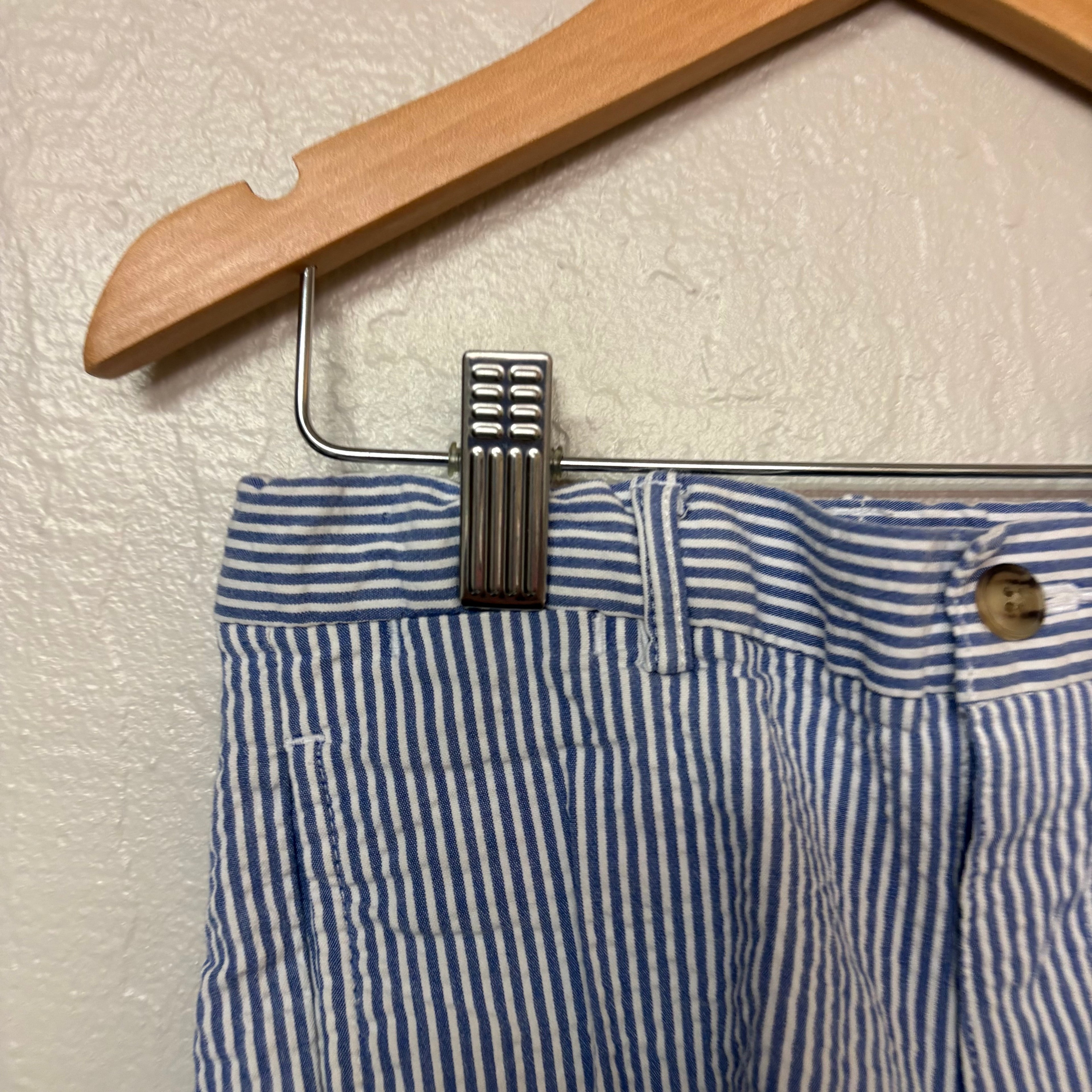 ralph lauren boys’ white and blue striped shorts 3T