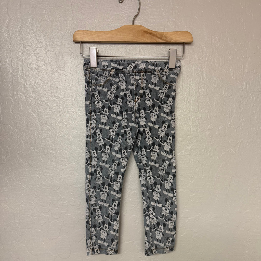zara mickey mouse denim jeggings 2-3Y
