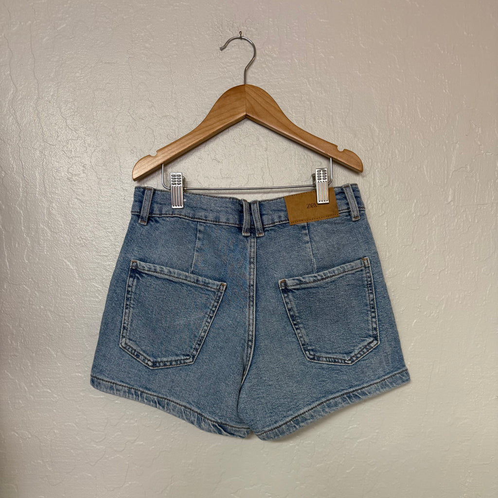zara mom jean shorts 11-12Y