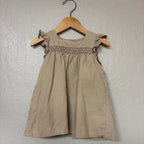 zara girls corduroy dress cream sleeveless 9-12M