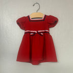 janie and jack red dress with bloomers 6-12M