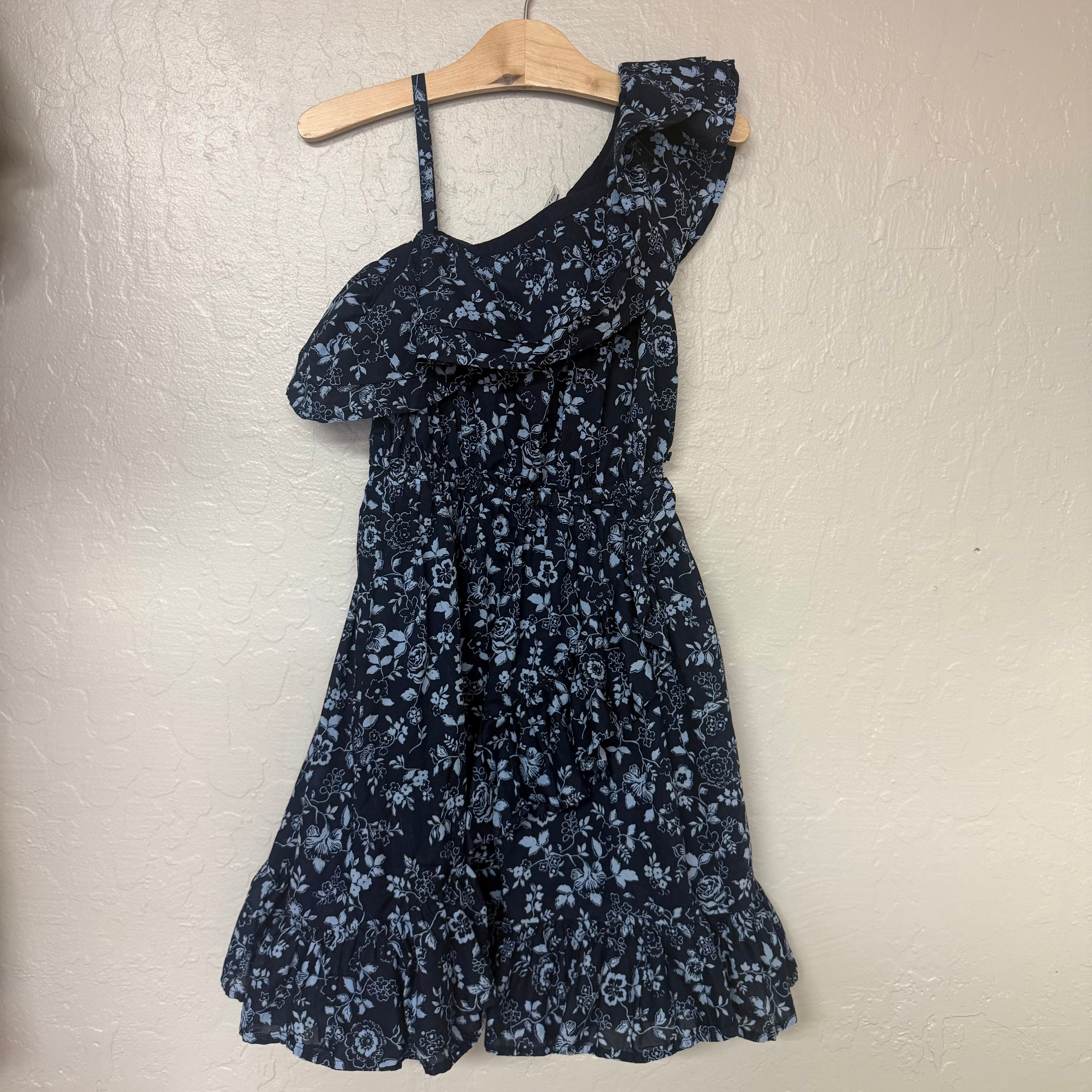janie and jack navy floral dress 12Y
