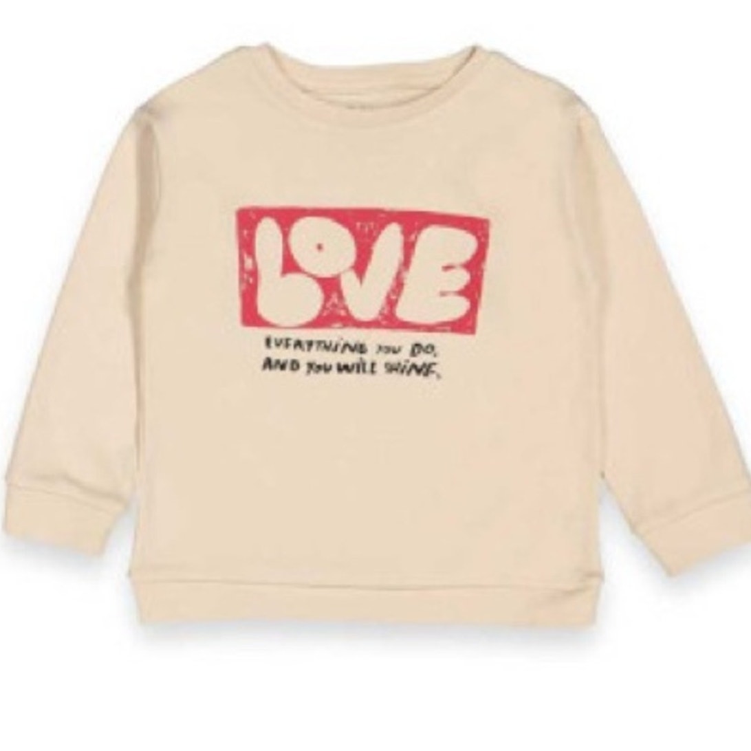 zara girls' love sweatshirt 2-3Y