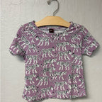 tea collection jaguar print purple tee 4Y