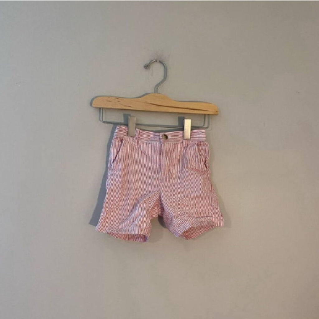 janie and jack red stripe shorts 12-18M