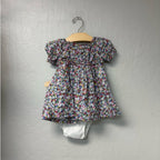 baby gap floral dress white bloomers 12-18M