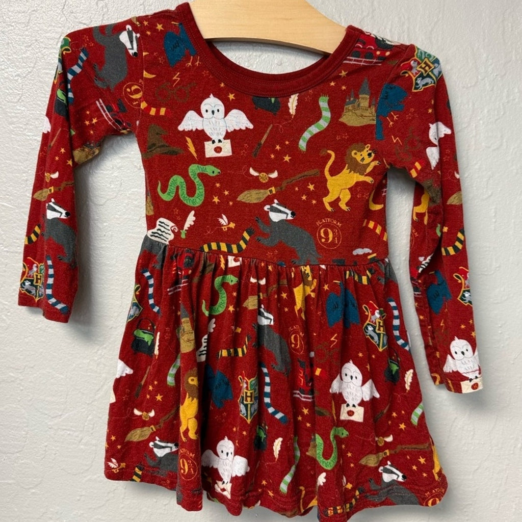 little sleepies red harry potter dress 12-18M