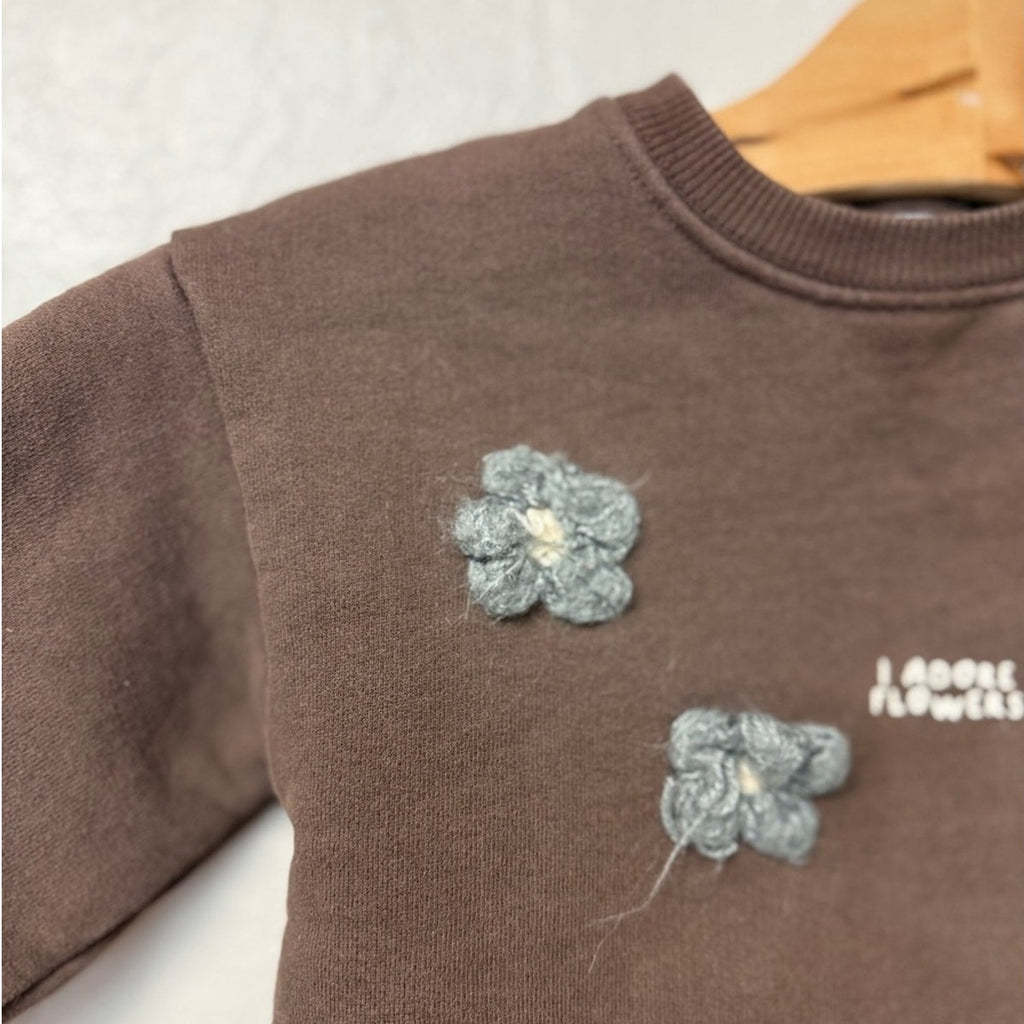zara girls' brown twofer dress 2Y