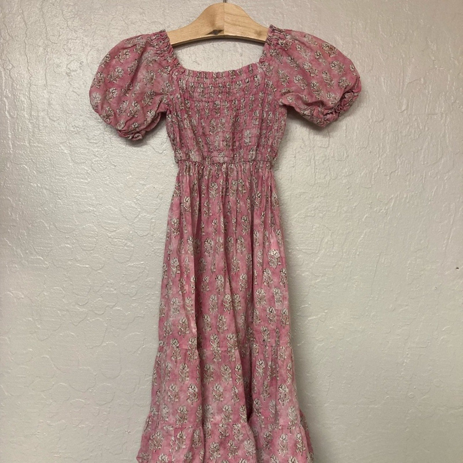 zara girls' pink floral dress 6Y