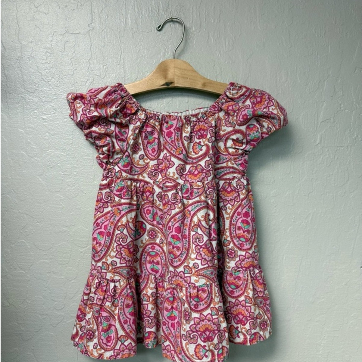 seed heritage pink paisley dress 3Y