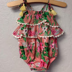 louise misha girls' floral romper 3M