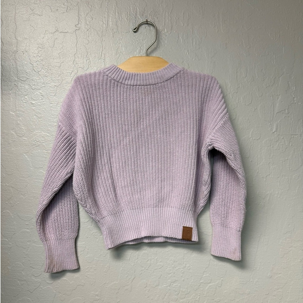 little bipsy girls' purple sweater 3-4Y