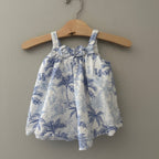 janie and jack girls' blue palm cami 12-18M