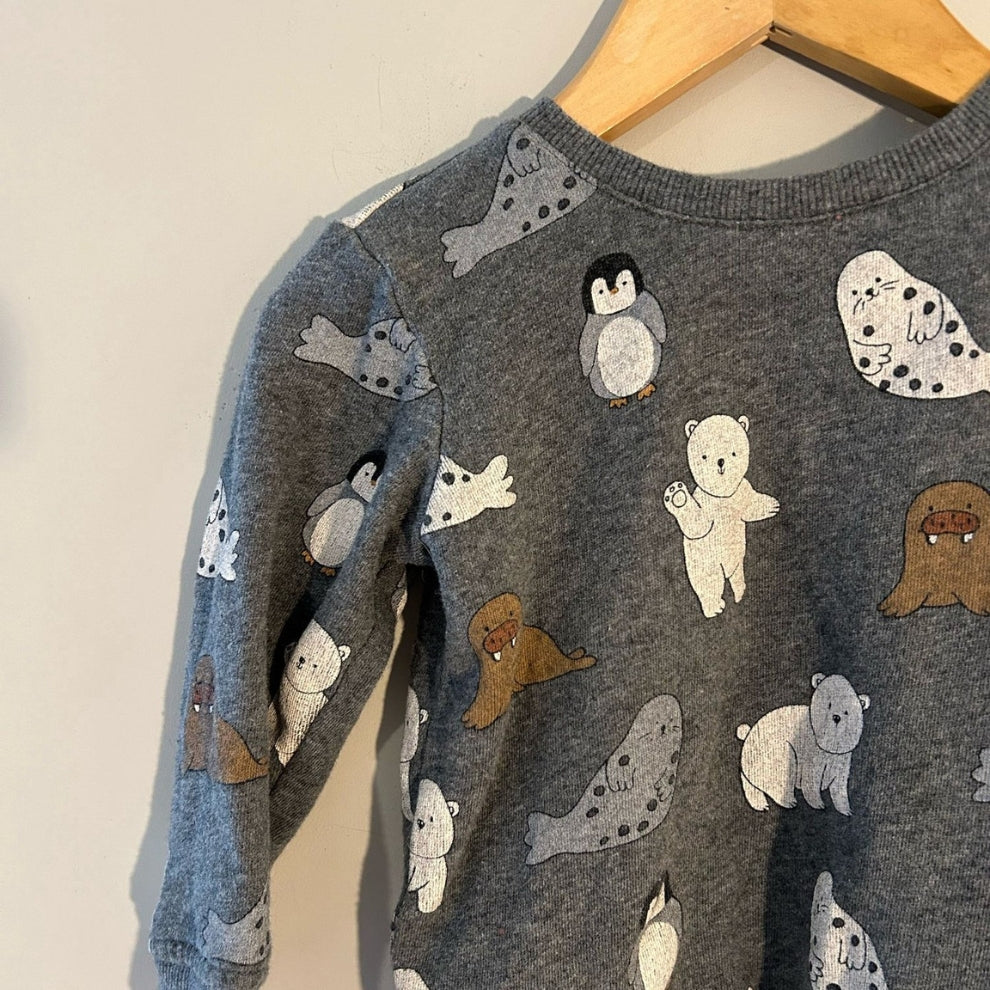 h&m gray polar bear sweatshirt 2T