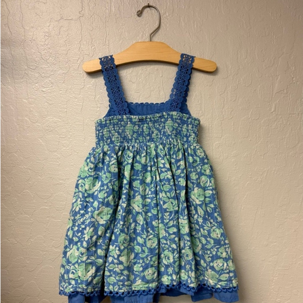 joie blue green sundress 4Y