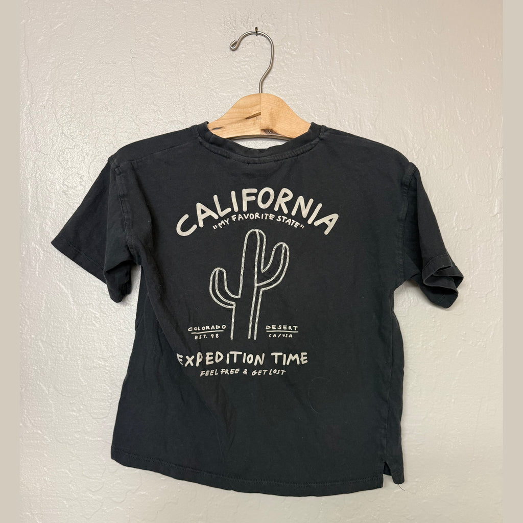 Zara boys black tee 5-6Y