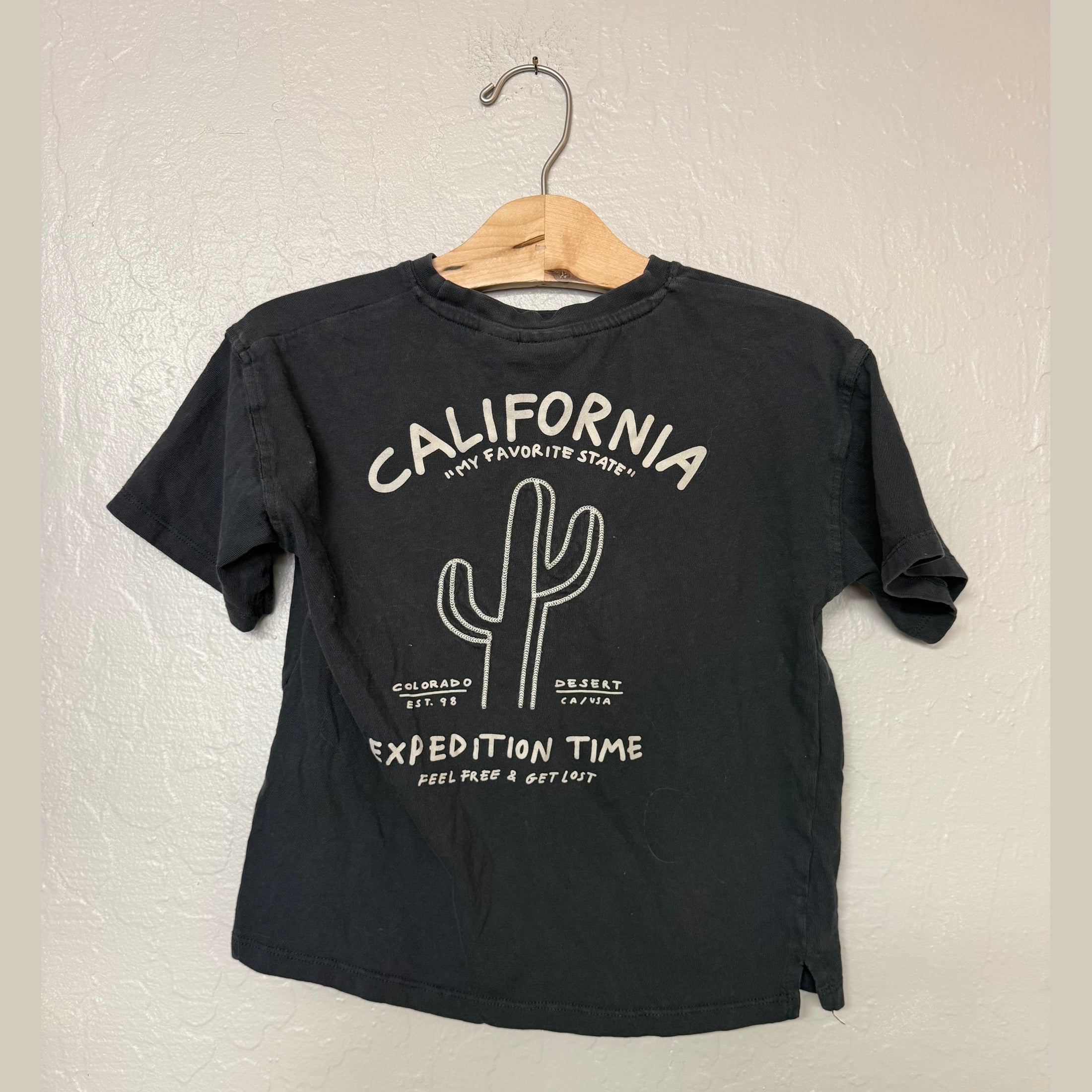 Zara boys black tee 5-6Y