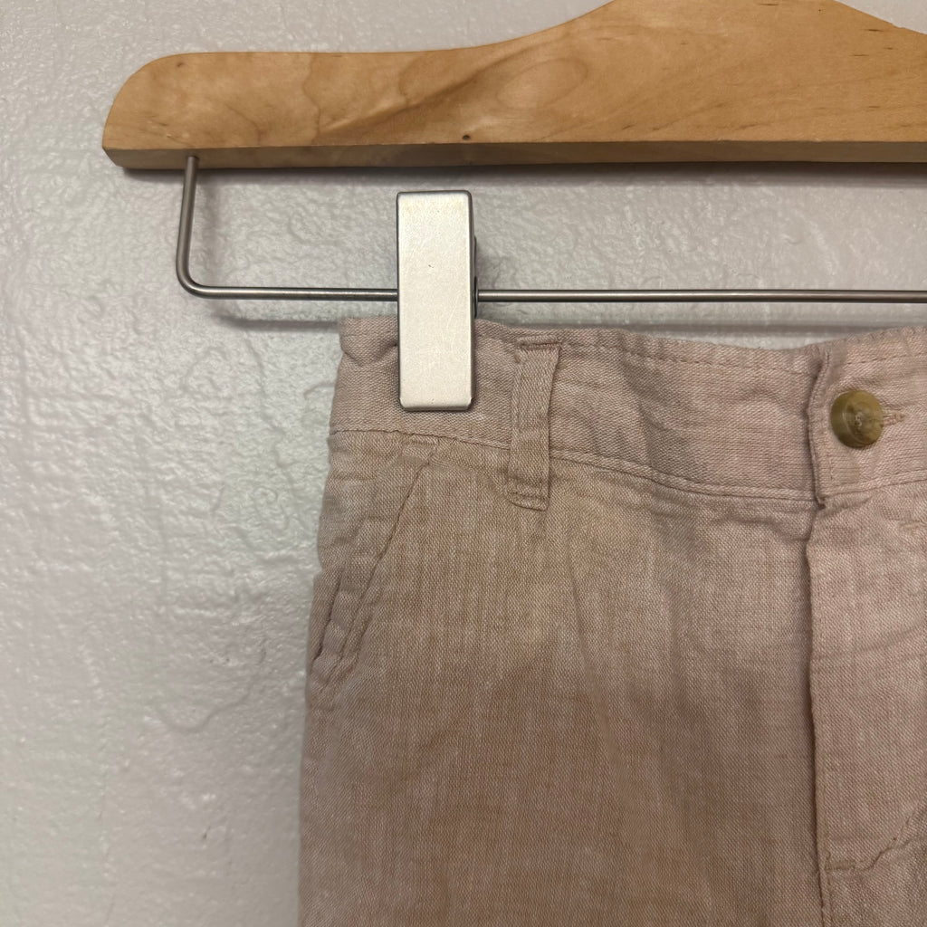 janie and jack beige linen pants 6-12M