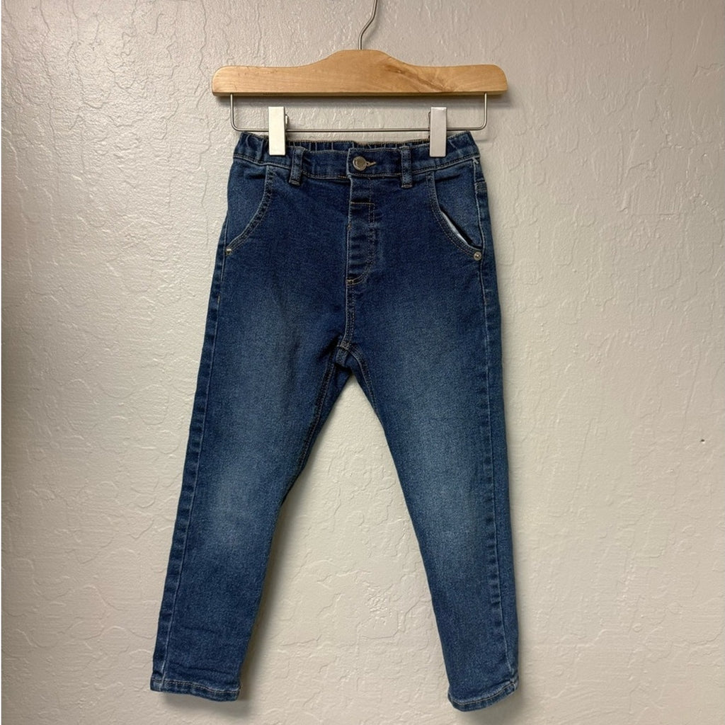 zara straight leg baggy jeans 4-5Y