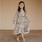 rylee + cru dress tiered floral dress 8-9Y