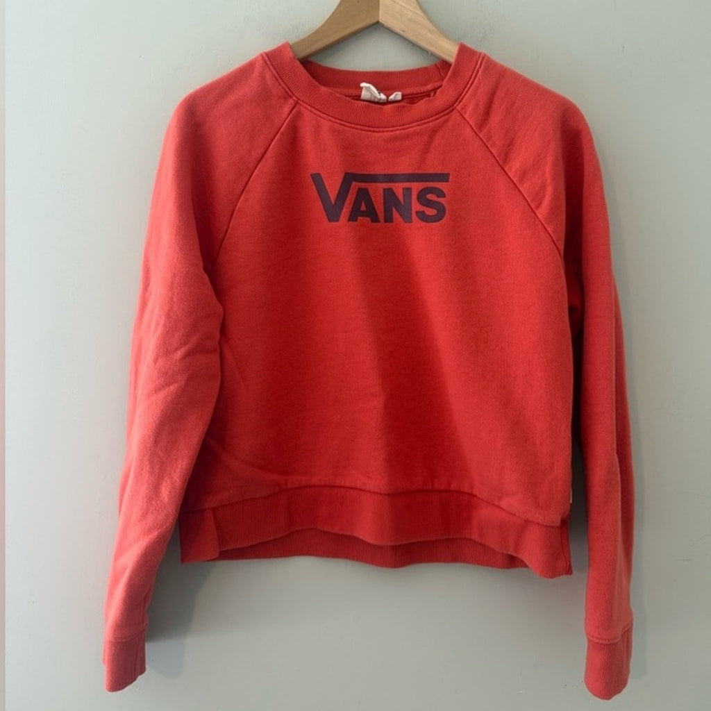 vans red sweatshirt small