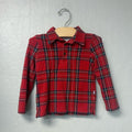 little sleepies boys’ red plaid pullover 18-24M