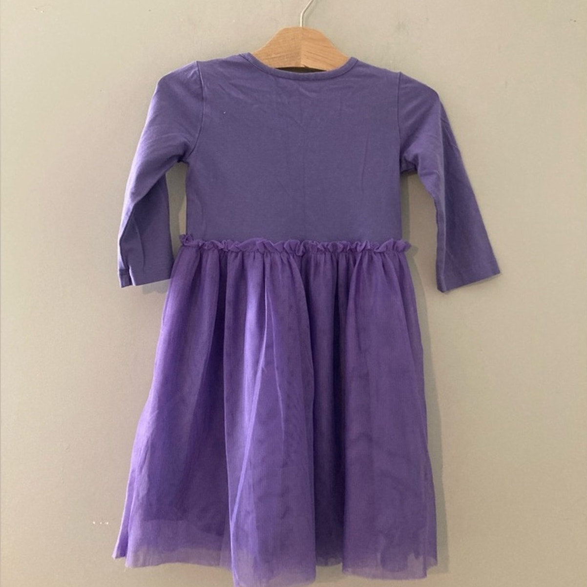 hanna andersson girls' purple dress 5Y