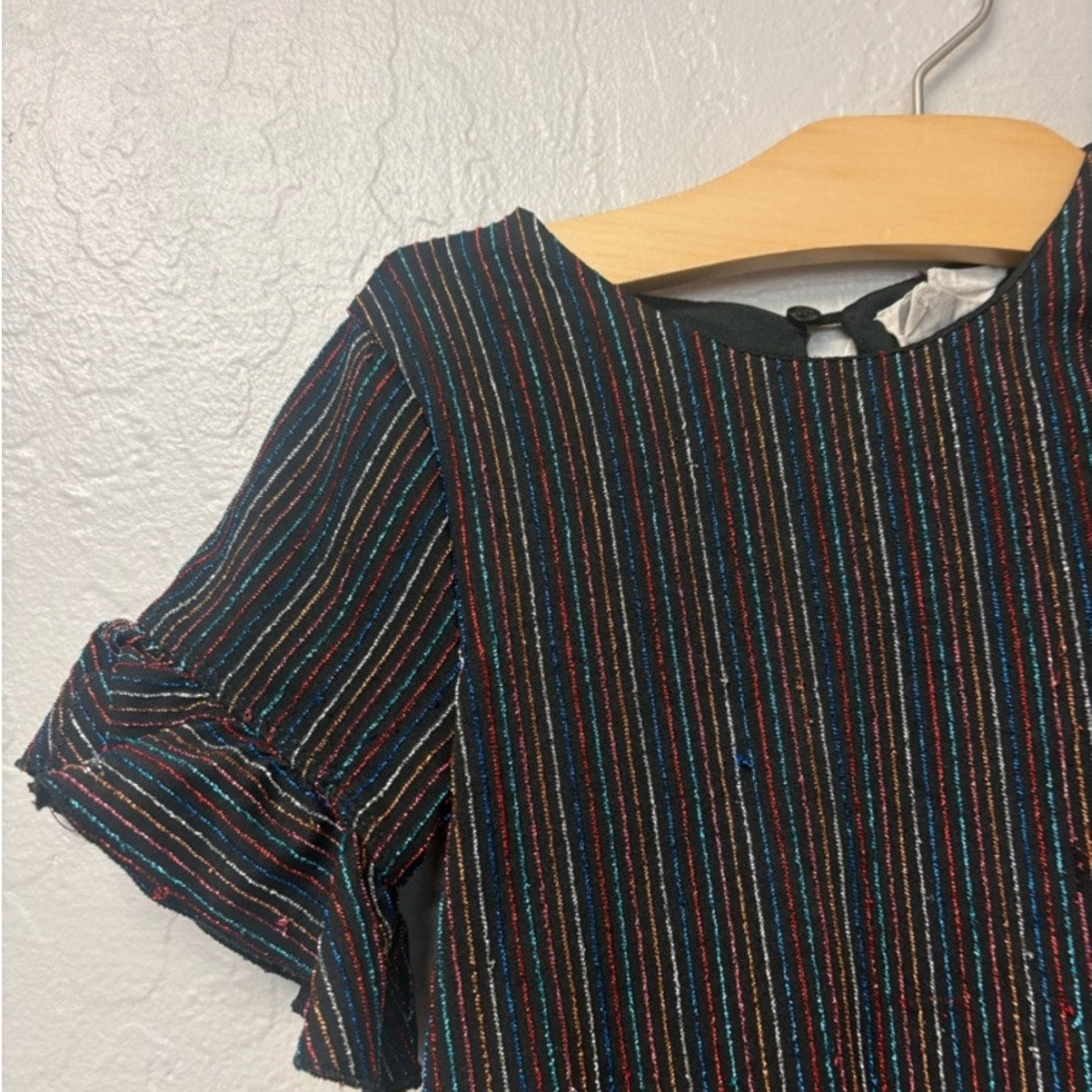 hannah banana black stripe dress 6Y