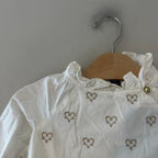 janie and jack girls' white embroidered top 3Y