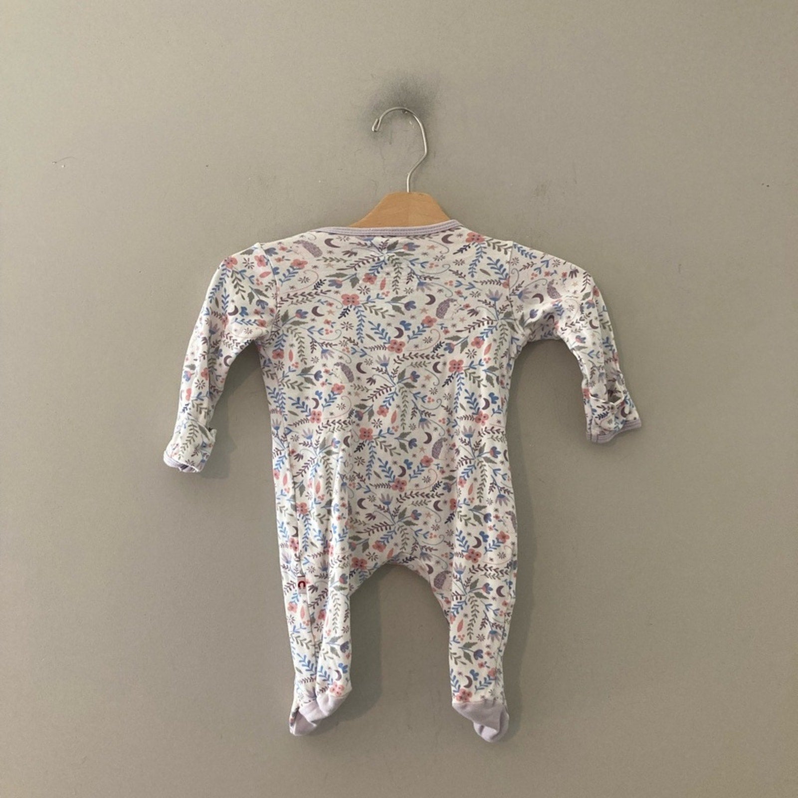 magnetic me e=mc2 hedgehog floral footie 0-3M