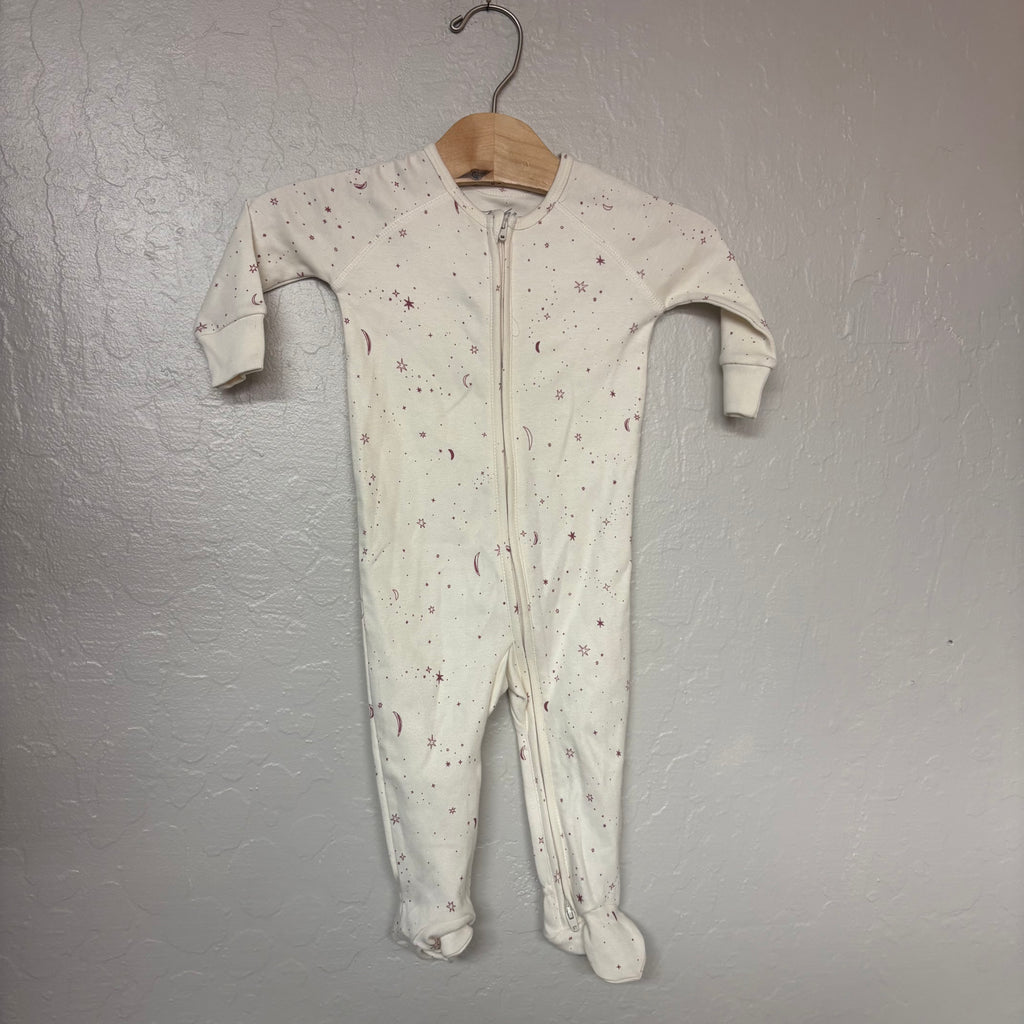 pehr cream footie moon and stars print 3-6M