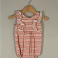 maisonette muslin stripe romper 6-9M