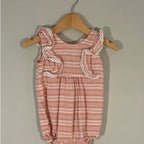 maisonette muslin stripe romper 6-9M