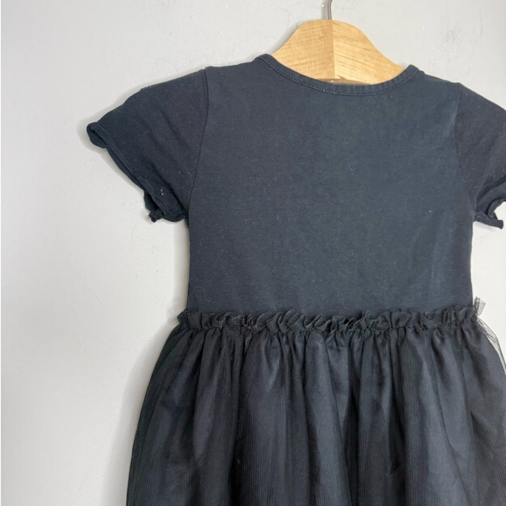 h&m x disney black minnie mouse dress 3-4Y