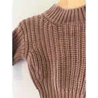 quincy mae chunky brown sweater 3-6M