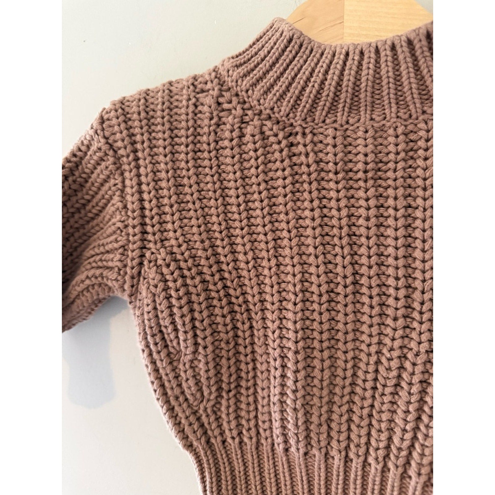 quincy mae chunky brown sweater 3-6M