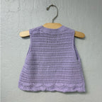 zara purple crochet top 2-3Y