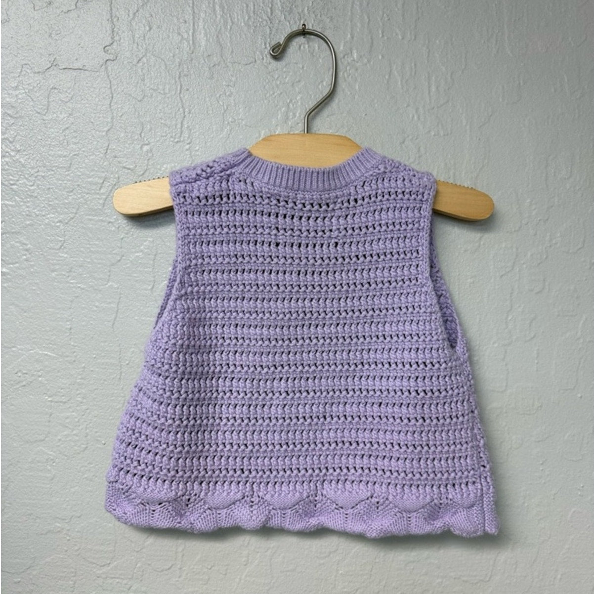 zara purple crochet top 2-3Y