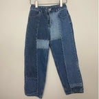 zara girls' patchwork jeans 5-6Y