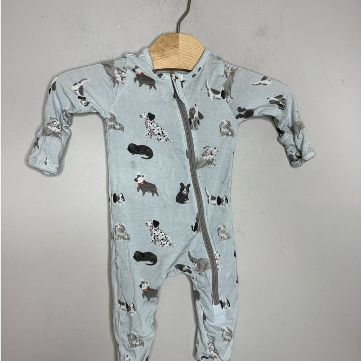 angel dear bamboo dog footie 0-3M