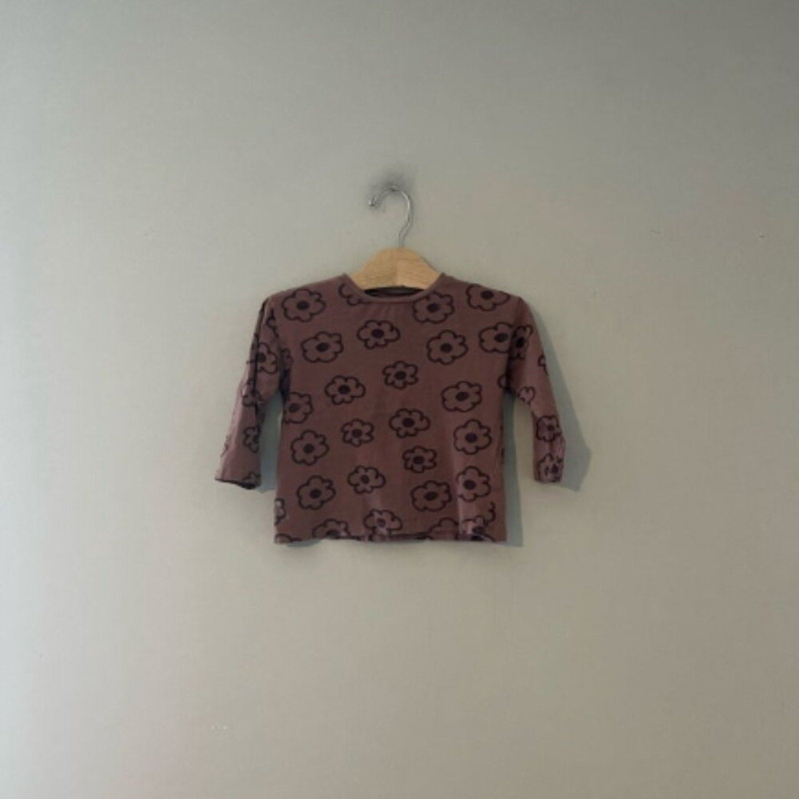 zara girls' purple flower tee 2-3Y