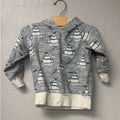 the winter water factory boys' blue white hoodie 2T
