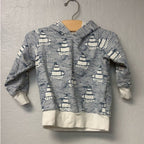 the winter water factory boys' blue white hoodie 2T