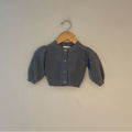 quincy mae blue gray pointelle cardigan 0-3M